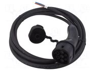 Cable: eMobility; 1x0.5mm2,3x6mm2; 250V; 7.4kW; IP54; single-phase AMPHENOL