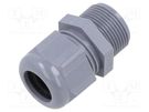 Cable gland; without nut,with long thread; M25; 1.5; IP68; grey TE Connectivity