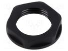 Nut; M20; polyamide; 26mm; black; Thread: metric; Pitch: 1.5 TE Connectivity