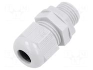 Cable gland; NPT1/2"; IP68; polyamide; light grey; Entrelec TE Connectivity