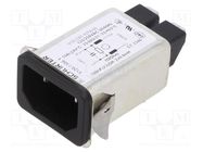 Connector: AC supply; socket; male; 10A; 250VAC; IEC 60320; C14 (E) SCHURTER
