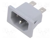 Connector: AC supply; socket; male; 10A; 250VAC; IEC 60320; C14 (E) SCHURTER