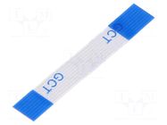 FFC tape; Cores: 8; Tape ph: 0.5mm; contacts on the same side GCT