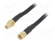 Cable; 50Ω; 5m; RP-SMA male,RP-SMA female; black; straight ONTECK
