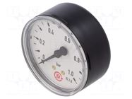 Manometer; 0÷1bar; G 1/4",rear connection; 63mm; Temp: -20÷60°C PNEUMAT