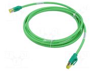 Patch cord; RJ45 plug,both sides; S/FTP; 6a; FRNC; green; 1m; 26AWG SIEMENS