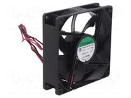 Fan: DC; axial; 12VDC; 92x92x25mm; 76.46m3/h; 32dBA; ball; 2700rpm SUNON