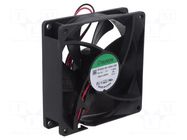 Fan: DC; axial; 12VDC; 92x92x25mm; 54.88m3/h; 32.7dBA; ball; 24AWG SUNON