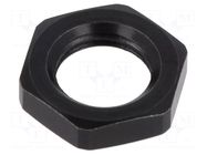 Nut; M10; 1; steel; Plating: oxidized; 15mm; black ELESA+GANTER