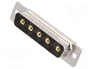 Connector: Special D-Sub; PIN: 5; plug; male; on PCBs; THT; MHCD MH CONNECTORS