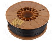 Filament: ABS+; 2.85mm; black; 230÷270°C; 1kg; Table temp: 80÷110°C ROSA 3D