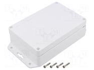 Enclosure: multipurpose; X: 150mm; Y: 100mm; Z: 45mm; ZP; ASA; white KRADEX