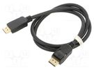 Cable; DisplayPort 2.1; DisplayPort plug,both sides; 1m; black Goobay