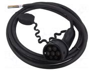 Cable: eMobility; 1x0.5mm2,5x6mm2; 480V; 11kW; IP54; three-phase AMPHENOL