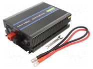 Converter: DC/AC; 1.5kW; Uout: 230VAC; 12VDC; 180x275x74mm; 90% QOLTEC