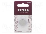 Battery: lithium; 3V; CR2025,coin; non-rechargeable; Ø20x2.5mm TESLA BATTERIES
