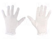Protective gloves; ESD; L; Features: Breathable fabric; cotton ELME