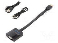 Converter; 0.15m; HDMI 1.4; Support: 1080p,FullHD; black VENTION