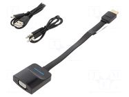 Converter; HDMI 1.4; Full HD 1080p; 0.15m; black VENTION
