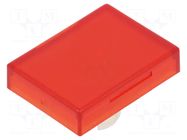 Actuator lens; 22mm; 61; red,transparent; plastic; Dim: 18x24mm EAO