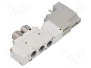 Electromagnetic valve; 1.5÷7bar; 5/2 monostable; aluminium; IP65 SMC