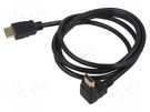 Cable; HDCP 2.2,HDMI 2.0; HDMI plug,HDMI plug 90°; PVC; 1.5m Goobay