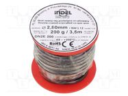 Coil wire; double coated enamelled; 2.8mm; 0.2kg; -65÷200°C INDEL