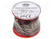 Coil wire; double coated enamelled; 2.5mm; 0.2kg; -65÷200°C INDEL