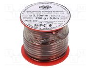 Coil wire; double coated enamelled; 2.2mm; 0.2kg; -65÷200°C INDEL