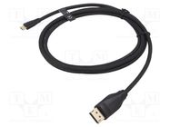 Cable; USB 2.0; USB A plug,USB B micro plug; nickel plated; 0.5m VENTION