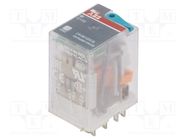 Relay: electromagnetic; DPDT; Ucoil: 12VDC; Icontacts max: 12A ABB