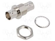 Adapter; BNC female,both sides; Insulation: POM; 50Ω; Mat: brass AMPHENOL RF