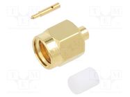 Plug; SMA; male; straight; 50Ω; soldering; for cable; PTFE AMPHENOL RF