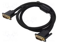 Cable; DVI-D (24+1) plug,both sides; PVC; textile; 2K,QHD 1440p VENTION