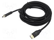 Cable; DisplayPort plug,both sides; PVC; textile; Len: 5m; black VENTION