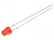 LED; red; 3mm; 100÷150mcd; 100°; Front: convex; 2.1÷2.6VDC; -30÷85°C OPTOSUPPLY