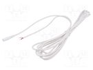 Cable; 1x1mm2; wires,DC 5,5/2,5 socket; straight; white; 1.5m WEST POL