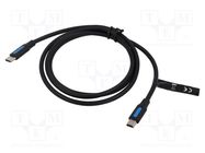 Cable; USB 2.0; USB B mini plug,USB C plug; nickel plated; 0.5m VENTION