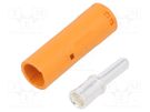 Plug; DC supply; LC; male; PIN: 1; for cable; soldering; orange; 55A AMASS