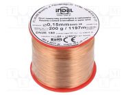 Coil wire; double coated enamelled; 0.15mm; 0.2kg; -65÷180°C INDEL