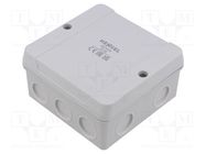 Enclosure: junction box; X: 98mm; Y: 98mm; Z: 55mm; IP55; grey HENSEL