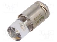 LED lamp; yellow; S5,7s; 12VDC; No.of diodes: 1; 5mm; Bulb: T1 3/4 MARL