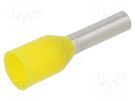 Tip: bootlace ferrule; insulated; copper; 1mm2; 6mm; tinned; yellow BM GROUP