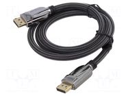 Cable; DisplayPort plug,both sides; textile; DisplayPort 1.4 VENTION