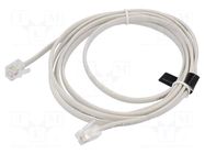 Cable: telephone; RJ11 plug,both sides; Len: 2m; white; Core: Cu VENTION