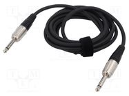 Cable; Jack 6,3mm 2pin plug,both sides; 12m; black; 0.25mm2 TASKER