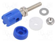 Connector: 4mm banana; socket; 15A; 48VDC; blue; nickel plated CLIFF