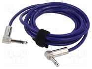 Cable; Jack 6,3mm 2pin plug,Jack 6.3mm 2pin angled plug; 6m TASKER