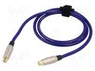 Cable; RCA socket,both sides; 1m; Plating: gold-plated; blue TASKER