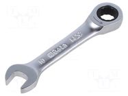 Wrench; combination spanner,with ratchet; 10mm BETA